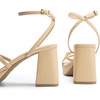 image:imageDREAM PAIRS Strappy Heels for Women Platform Chunky High 3inch Heeled Sandals with Square Open Toe Ankle Buckle for Graduation Party Prom Daily WeddingNudepu