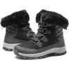image:imageDREAM PAIRS Waterproof Snow Boots for Women Faux Fur Cozy Warm Insulated Winter Boots Lace Up MidCalf Outdoor Shoes for Walking Hiking HesperaBlack
