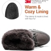 image:imageDREAM PAIRS Waterproof Snow Boots for Women Faux Fur Cozy Warm Insulated Winter Boots Lace Up MidCalf Outdoor Shoes for Walking Hiking HesperaDark Grey