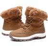 image:imageDREAM PAIRS Waterproof Snow Boots for Women Faux Fur Cozy Warm Insulated Winter Boots Lace Up MidCalf Outdoor Shoes for Walking Hiking HesperaTan