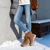 image:imageDREAM PAIRS Waterproof Snow Boots for Women Faux Fur Cozy Warm Insulated Winter Boots Lace Up MidCalf Outdoor Shoes for Walking Hiking HesperaTan