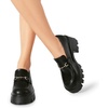 image:imageDREAM PAIRS Women Loafers Platform Chunky Heel Slip On Lug Sole Casual Dressy Office Business ShoesBlackpu