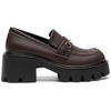 image:imageDREAM PAIRS Women Loafers Platform Chunky Heel Slip On Lug Sole Casual Dressy Office Business ShoesDark Brown