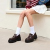 image:imageDREAM PAIRS Women Loafers Platform Chunky Heel Slip On Lug Sole Casual Dressy Office Business ShoesDark Brown