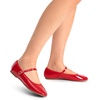 image:imageDREAM PAIRS Womens Ballet Flats Mary Jane Shoes Round Toe Comfortable Dressy Casual Slipon Work Daily Soft Flat ShoesRedpat