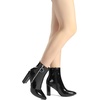 image:imageDREAM PAIRS Womens Chunky Heel Ankle Booties Pointed Toe Short BootsBlackPat
