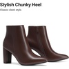 image:imageDREAM PAIRS Womens Chunky Heel Ankle Booties Pointed Toe Short BootsBrown
