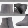 image:imageDREAM PAIRS Womens Chunky Heel Ankle Booties Pointed Toe Short BootsLightGrey