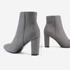 image:imageDREAM PAIRS Womens Chunky Heel Ankle Booties Pointed Toe Short BootsLightGrey