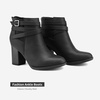 image:imageDREAM PAIRS Womens Chunky High Heel Ankle Boots Close Toe Fall Heeled Booties ShoesBlack