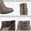 image:imageDREAM PAIRS Womens Chunky High Heel Ankle Boots Close Toe Fall Heeled Booties ShoesTaupe