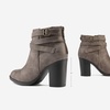 image:imageDREAM PAIRS Womens Chunky High Heel Ankle Boots Close Toe Fall Heeled Booties ShoesTaupe