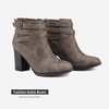 image:imageDREAM PAIRS Womens Chunky High Heel Ankle Boots Close Toe Fall Heeled Booties ShoesTaupe