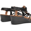 image:imageDREAM PAIRS Womens Comfortable Strappy Low Heel Open Toe SlipOn Wedge Sandals Arch Support for Summer Dressy ShoesBlack