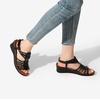 image:imageDREAM PAIRS Womens Comfortable Strappy Low Heel Open Toe SlipOn Wedge Sandals Arch Support for Summer Dressy ShoesBlack