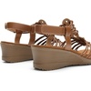 image:imageDREAM PAIRS Womens Comfortable Strappy Low Heel Open Toe SlipOn Wedge Sandals Arch Support for Summer Dressy ShoesBrown