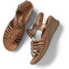 image:imageDREAM PAIRS Womens Comfortable Strappy Low Heel Open Toe SlipOn Wedge Sandals Arch Support for Summer Dressy ShoesBrown