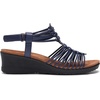 image:imageDREAM PAIRS Womens Comfortable Strappy Low Heel Open Toe SlipOn Wedge Sandals Arch Support for Summer Dressy ShoesNavy
