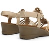 image:imageDREAM PAIRS Womens Comfortable Strappy Low Heel Open Toe SlipOn Wedge Sandals Arch Support for Summer Dressy ShoesNude