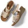 image:imageDREAM PAIRS Womens Comfortable Strappy Low Heel Open Toe SlipOn Wedge Sandals Arch Support for Summer Dressy ShoesNude