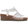 image:imageDREAM PAIRS Womens Comfortable Strappy Low Heel Open Toe SlipOn Wedge Sandals Arch Support for Summer Dressy ShoesWhite
