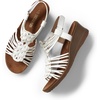 image:imageDREAM PAIRS Womens Comfortable Strappy Low Heel Open Toe SlipOn Wedge Sandals Arch Support for Summer Dressy ShoesWhite