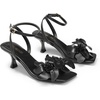 image:imageDREAM PAIRS Womens Flower Wedding Heels Cute Square Toe Slingback Low Kitten Heels Sandals with Ankle StrapBlackpu