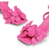 image:imageDREAM PAIRS Womens Flower Wedding Heels Cute Square Toe Slingback Low Kitten Heels Sandals with Ankle StrapHot Pinkpu