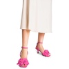 image:imageDREAM PAIRS Womens Flower Wedding Heels Cute Square Toe Slingback Low Kitten Heels Sandals with Ankle StrapHot Pinkpu
