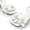image:imageDREAM PAIRS Womens Flower Wedding Heels Cute Square Toe Slingback Low Kitten Heels Sandals with Ankle StrapWhitepu