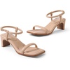 image:imageDREAM PAIRS Womens Heels Open Toe Ankle Strap Square Cute Wedding Party Sandal Comfort Dress Shoes HeraNude