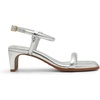 image:imageDREAM PAIRS Womens Heels Open Toe Ankle Strap Square Cute Wedding Party Sandal Comfort Dress Shoes HeraSilver