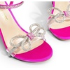 image:imageDREAM PAIRS Womens Heels Round Toe Rhinestone Double Bowknots Sparkly Stilettos Heeled Sandals Shoes for Party EveningHot Pinksatin
