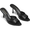 image:imageDREAM PAIRS Womens High Heels Mules Pointed Peep Toe Kitten Sandals Comfortable Slip On Dressy Shoes for Wedding Daily Work Travel SummerBlackpu