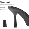 image:imageDREAM PAIRS Womens High Heels Mules Pointed Peep Toe Kitten Sandals Comfortable Slip On Dressy Shoes for Wedding Daily Work Travel SummerBlackpu