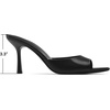 image:imageDREAM PAIRS Womens High Heels Mules Pointed Peep Toe Kitten Sandals Comfortable Slip On Dressy Shoes for Wedding Daily Work Travel SummerBlackpu