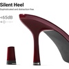 image:imageDREAM PAIRS Womens High Heels Mules Pointed Peep Toe Kitten Sandals Comfortable Slip On Dressy Shoes for Wedding Daily Work Travel SummerBurgundy