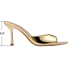 image:imageDREAM PAIRS Womens High Heels Mules Pointed Peep Toe Kitten Sandals Comfortable Slip On Dressy Shoes for Wedding Daily Work Travel SummerGold