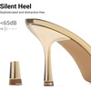 image:imageDREAM PAIRS Womens High Heels Mules Pointed Peep Toe Kitten Sandals Comfortable Slip On Dressy Shoes for Wedding Daily Work Travel SummerGold