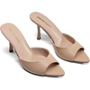 image:imageDREAM PAIRS Womens High Heels Mules Pointed Peep Toe Kitten Sandals Comfortable Slip On Dressy Shoes for Wedding Daily Work Travel SummerNude