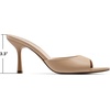 image:imageDREAM PAIRS Womens High Heels Mules Pointed Peep Toe Kitten Sandals Comfortable Slip On Dressy Shoes for Wedding Daily Work Travel SummerNude