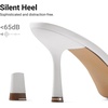 image:imageDREAM PAIRS Womens High Heels Mules Pointed Peep Toe Kitten Sandals Comfortable Slip On Dressy Shoes for Wedding Daily Work Travel SummerWhite