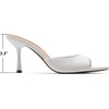 image:imageDREAM PAIRS Womens High Heels Mules Pointed Peep Toe Kitten Sandals Comfortable Slip On Dressy Shoes for Wedding Daily Work Travel SummerWhite