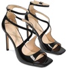 image:imageDREAM PAIRS Womens High Heels Sexy Cross Square Open Toe Strappy Dressy Sexy Stylish Stilettos Heels SandalsBlackpat
