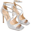image:imageDREAM PAIRS Womens High Heels Sexy Cross Square Open Toe Strappy Dressy Sexy Stylish Stilettos Heels SandalsSilverglitter
