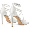 image:imageDREAM PAIRS Womens High Heels Sexy Cross Square Open Toe Strappy Dressy Sexy Stylish Stilettos Heels SandalsWhitesatin
