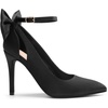 image:imageDREAM PAIRS Womens High Heels Stiletto Strappy Pointed Toe Bow Dress Shoes Sexy Party Wedding PumpsBlacksatin