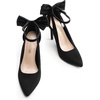 image:imageDREAM PAIRS Womens High Heels Stiletto Strappy Pointed Toe Bow Dress Shoes Sexy Party Wedding PumpsBlacksuede