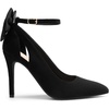 image:imageDREAM PAIRS Womens High Heels Stiletto Strappy Pointed Toe Bow Dress Shoes Sexy Party Wedding PumpsBlacksuede