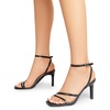 image:imageDREAM PAIRS Womens High Stilettos Heels Open Toe Square Sandals Ankle Strap Pumps Sexy Comfort Strappy Dress Shoes Party Wedding Heeled SandalsBlackpu